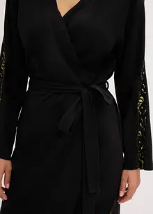 Vestaglia a kimono con delicato pizzo glitterato, bonprix