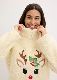 Tuta da casa in teddy con pantaloni in pile, bonprix