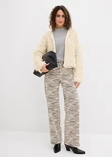 Pantaloni in twill di misto cotone elasticizzato, bonprix