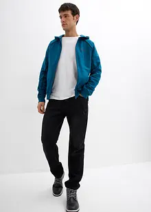 Felpa con zip e dettagli a contrasto in puro cotone, bonprix