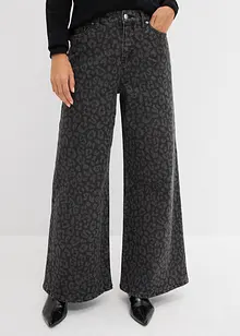 Jeans wide leg, vita media, bonprix