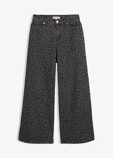 Jeans wide leg, vita media, bonprix