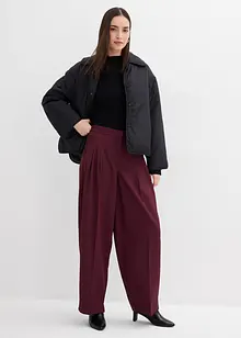 Pantaloni con pinces, girovita comodo e spacchetti, bonprix