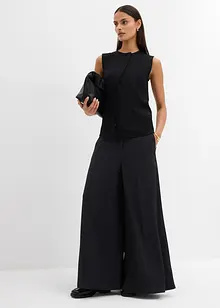 Top a gilet asimmetrico in punto di Roma, bonprix