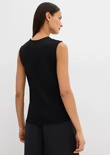 Top a gilet asimmetrico in punto di Roma, bonprix