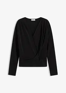 Maglia a maniche lunghe con scollatura profonda, bonprix