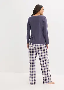 Pigiama con pantaloni in flanella, bonprix