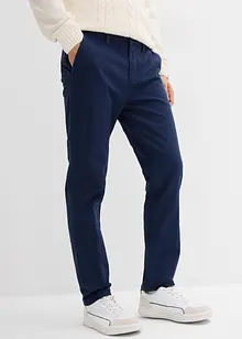 Pantaloni chino con fodera termica in flanella regular fit, tapered, bonprix