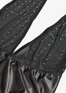 Body con perizoma e glitter, bonprix