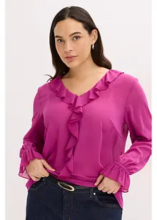 Blusa con volant, bonprix