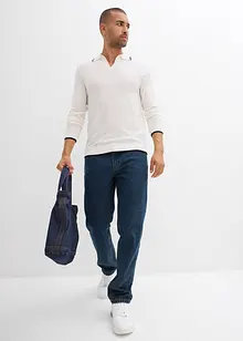 Maglione in filato fine con dettagli a contrasto, bonprix