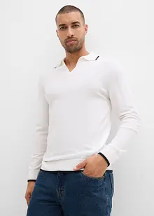 Maglione in filato fine con dettagli a contrasto, bonprix