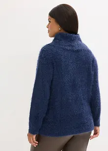 Maglione a collo alto in morbido filato effetto piume, bonprix