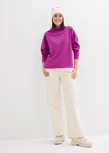 Felpa overzize effetto neoprene, bonprix