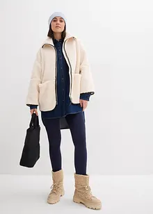 Giacca oversize in pile teddy, bonprix