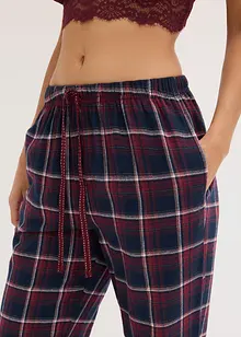 Pantaloni pigiama lunghi in flanella con sacchetto regalo, bonprix