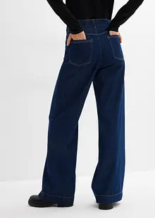 Jeans straight larghi a vita alta, bonprix
