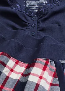 Pigiama con maglia a costine e bottoncini, bonprix