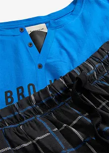 Pigiama in puro cotone con bottoni e maniche lunghe, bonprix