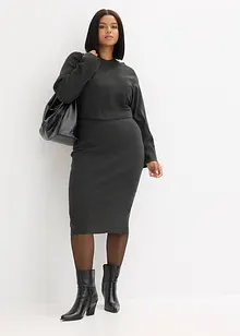 Abito in maglia e maglione abbinato (set 2 pezzi), bonprix