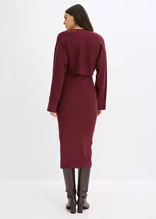 Abito in maglia e maglione abbinato (set 2 pezzi), bonprix