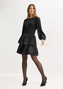 Collant con cinturino comfort e cuoricini sul retro, con poliamide riciclata 30 den, bonprix