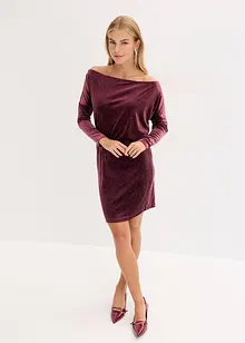 Miniabito in velluto fluente glitterato, bonprix