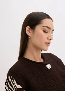 Gilet in maglia con bottoni decorativi, bonprix