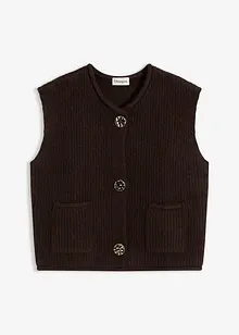 Gilet in maglia con bottoni decorativi, bonprix