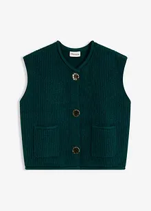 Gilet in maglia con bottoni decorativi, bonprix