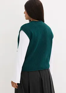 Gilet in maglia con bottoni decorativi, bonprix