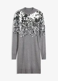 Abito in maglia con paillettes, bonprix
