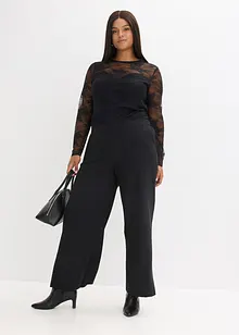 Maglia a maniche lunghe in pizzo raffinato, bonprix