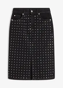 Gonna di jeans con strass, bonprix