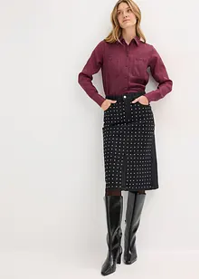 Gonna di jeans con strass, bonprix