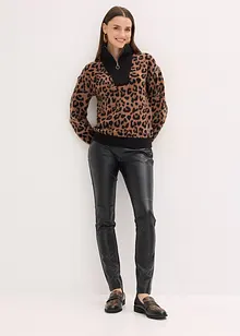 Maglione con mezza zip, bonprix