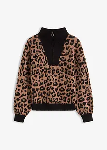 Maglione con mezza zip, bonprix