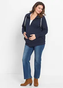 Felpa prémaman con zip e inserto babywearing 3 in 1, bonprix