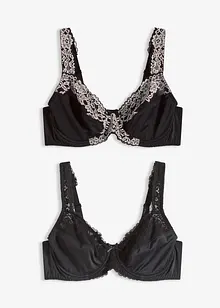 Reggiseno con ferretto e spalline imbottite (pacco da 2), bonprix