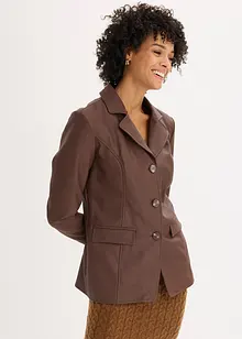 Blazer lungo in similpelle, bonprix