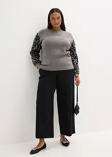 Maglione con maniche leopardate, bonprix