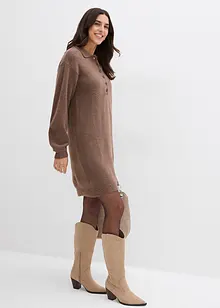 Abito in maglia corto con bottoni, bonprix