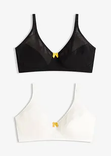 Reggiseno senza ferretto con cotone (pacco da 2), bonprix