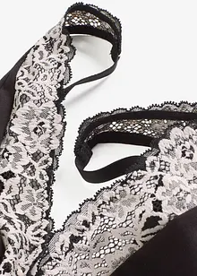 Bralette senza ferretto con cotone biologico e pizzo, bonprix