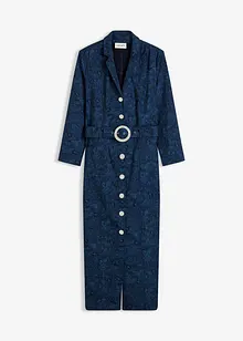 Abito in twill con cintura (set   2 pezzi), bonprix