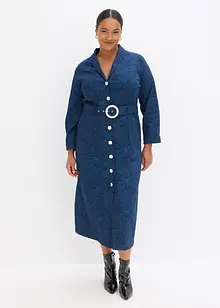 Abito in twill con cintura (set   2 pezzi), bonprix