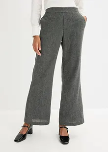 Pantaloni bootcut effetto tweed, bonprix