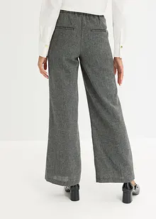 Pantaloni bootcut effetto tweed, bonprix