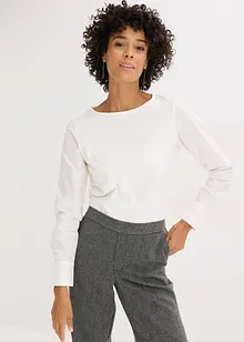 Maglia di cotone con maniche lunghe in popeline, bonprix
