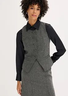 Gilet effetto tweed, bonprix